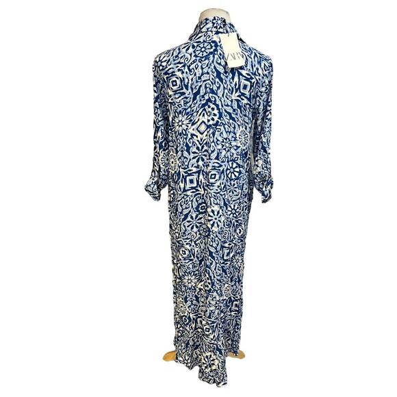 NWT Zara printed belted dress -S belt included - Picture 3 of 5